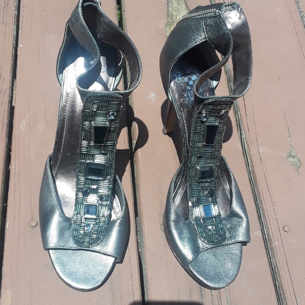 Gorgeous Silver embellished heeled Sandals